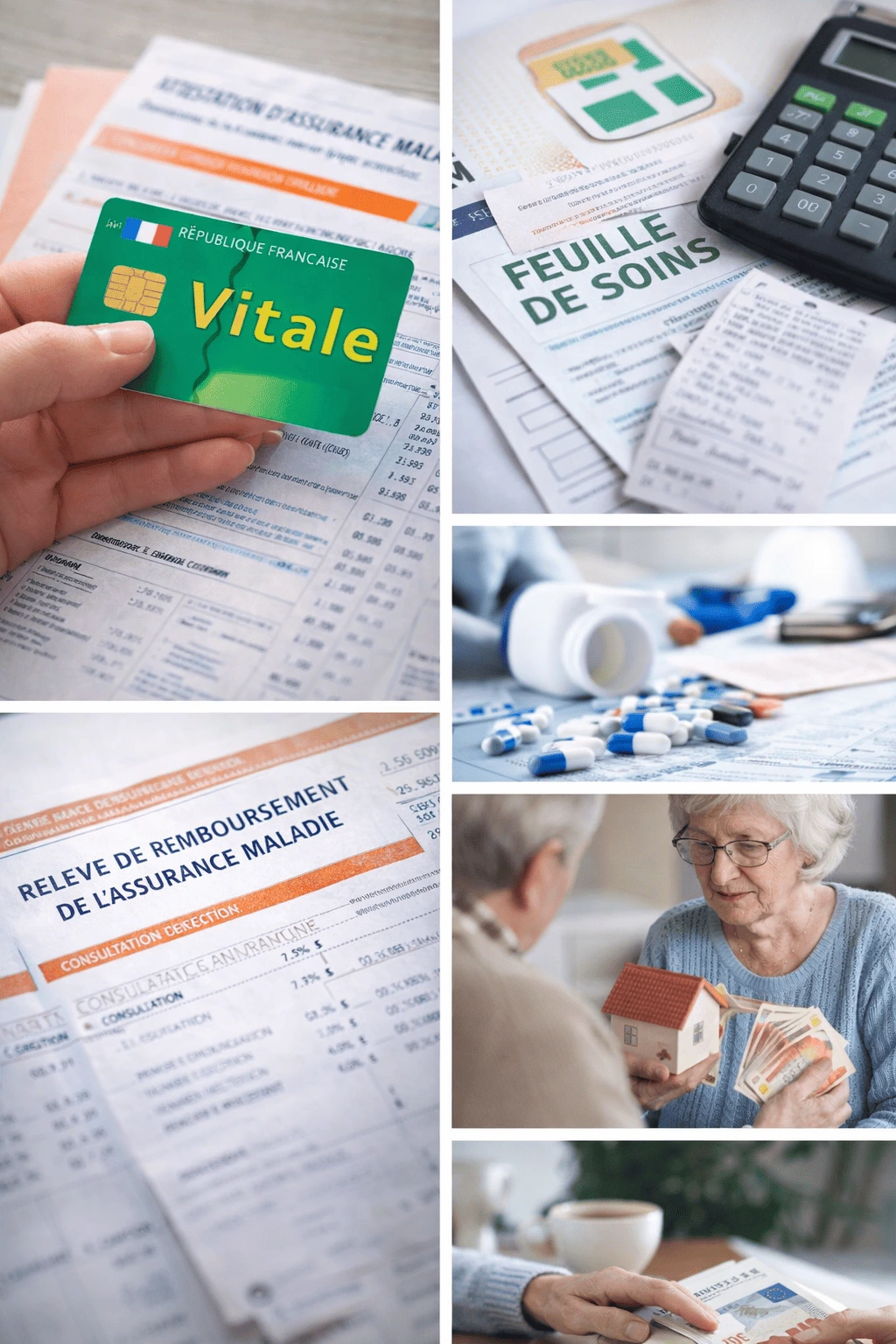Carte Vitale et feuilles de soins